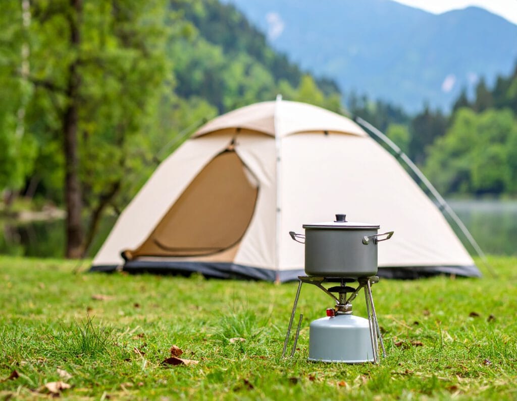 Mobile Outdoor-Küche beim Ansitz – warme Mahlzeit direkt am Wasser outdoor-kocher-angeln-warmes-essen.jpg